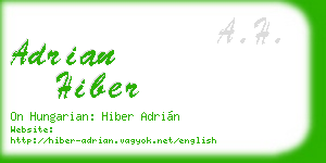 adrian hiber business card